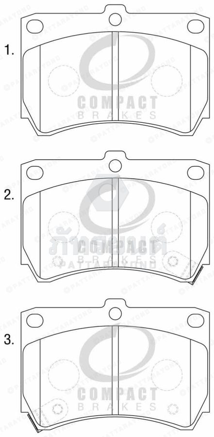 ผ้าดิสเบรคหน้า MAZDA 323 SEDAN-F,FORD LASER-F