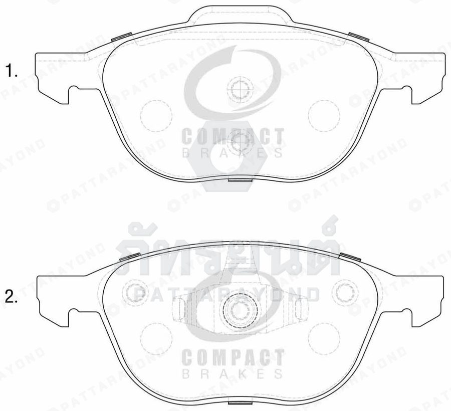 ผ้าเบรคหน้า MAZDA MZ-3,FOCUS