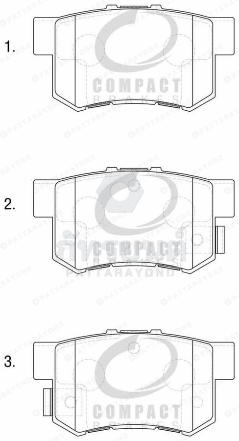 ผ้าเบรคหลัง HONDA A/C-2000