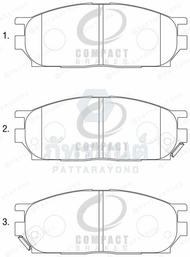 ผ้าดิสเบรค MITSUBISHI CHAMP-3 1990-93