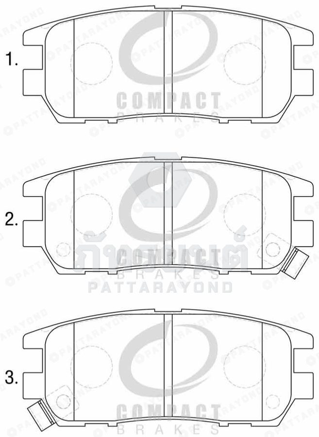 ผ้าเบรคหลัง MITSUBISHI PAJERO V21W-V24