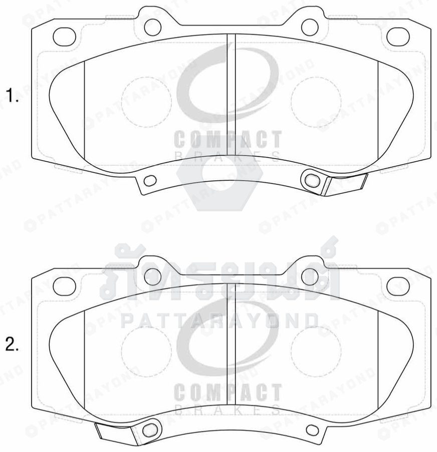ผ้าดิสเบรค TOYOTA VIGO2008-4WD